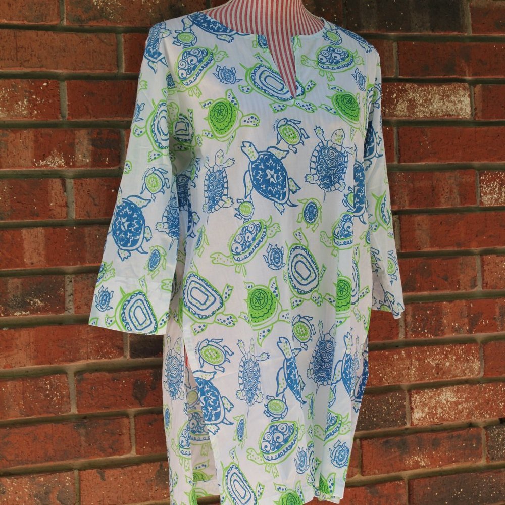 Gretchen Scott Super Cute Turtle Tunic Swimsuit Coverup or Beach Wear